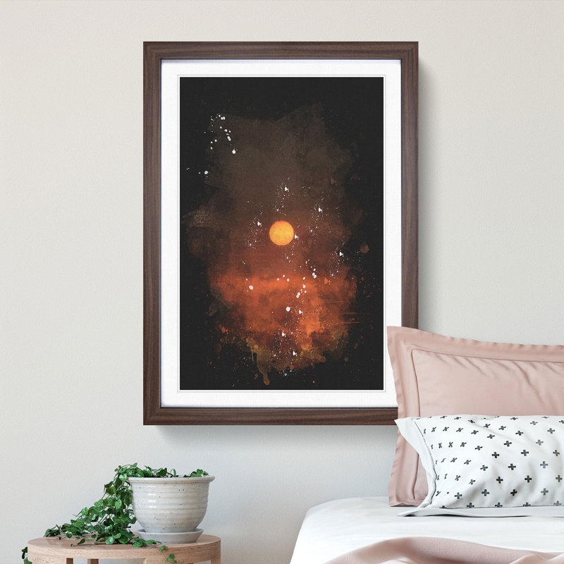 Sunset on Fire - Framed Print, Walnut Framed, 33cm H x 24cm W x 2cm D