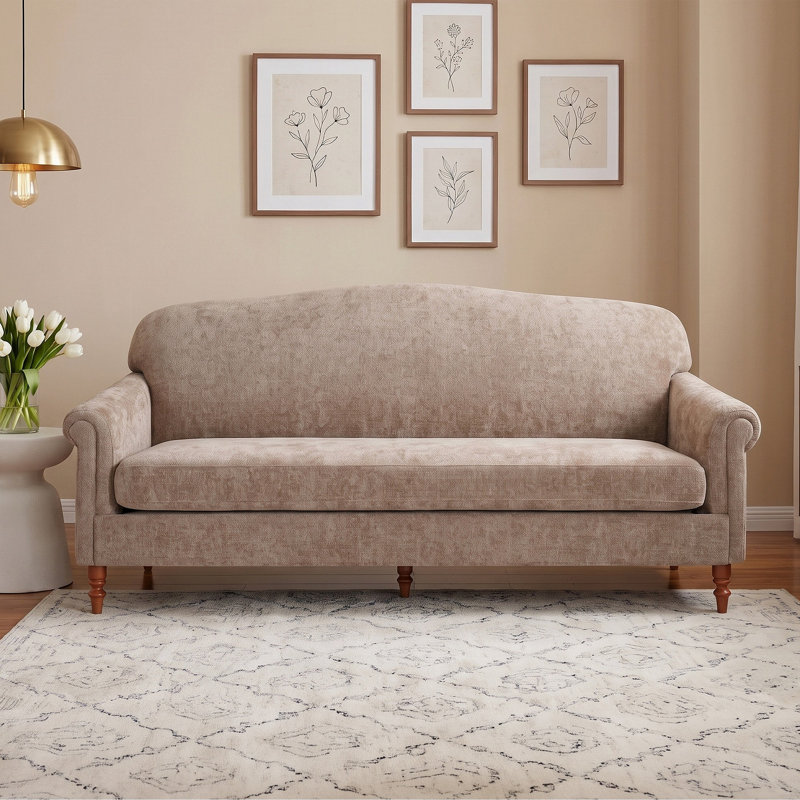 Causeuse 2 places Modern, Oatmeal Chenille