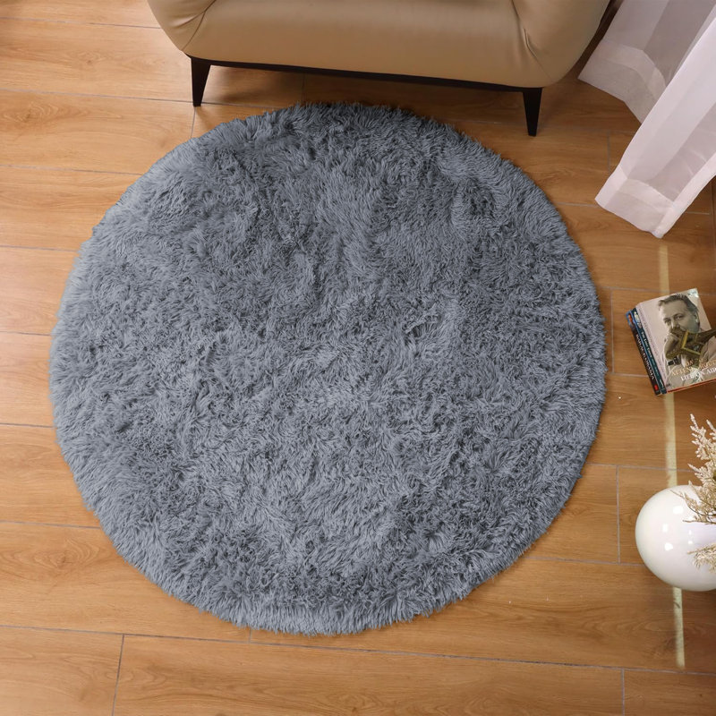 Round Adelynn Standard Shag 120cm X 120cm Area Rug