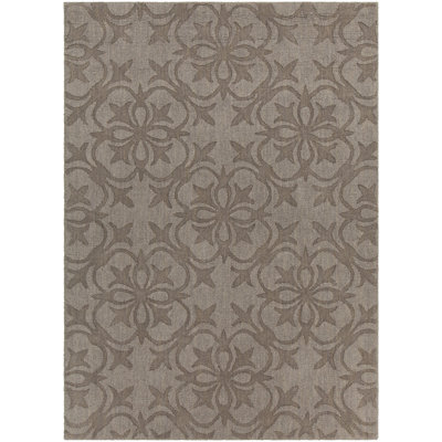 Tapis traditionnel taupe / brun Rekha
