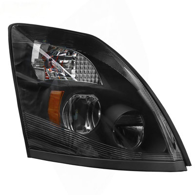 Headlights Assembly Fit For 2004-2014 Volvo VNL Black LED High/Low Beam Factory Style Passenger Side