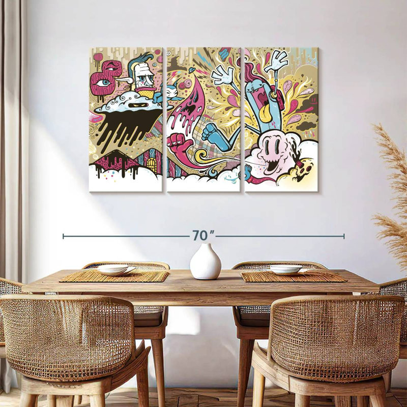 Caricature abstraite Ashelle, H 36 po x l 57 po