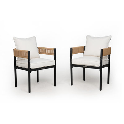 Alexandria Outdoor Dining Chair With Cushions Set Of 2