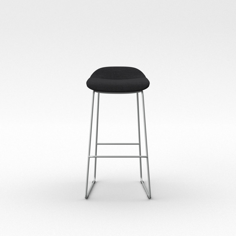 Tabouret Lilly , Argent, Mélange de polyester Nightfall, Tabouret de bar (siège d'une hauteur de 30 po)
