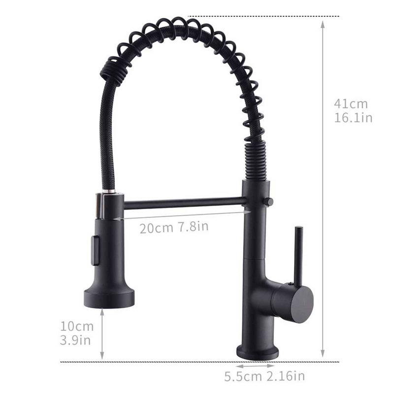 AWZTOO Pull Down Kitchen Faucet, Matte Black
