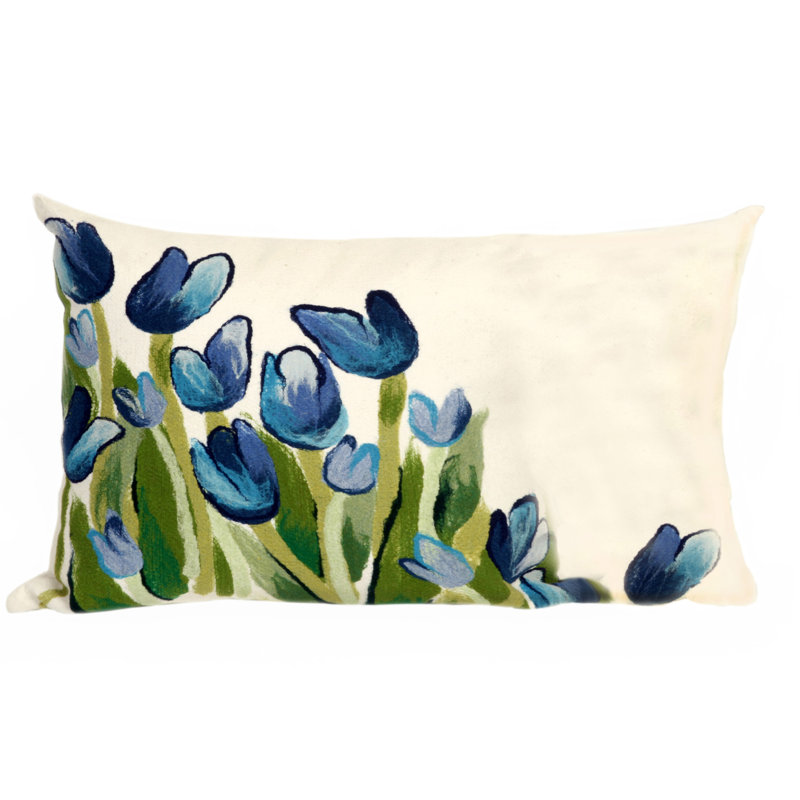 Coussin lombaire à tulipes allover