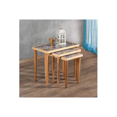 Minimalist Coffee Nesting Tables Set 3