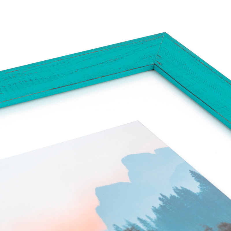 Cadre photo à finition usée Boggs, 12 po x 16 po, Turquoise