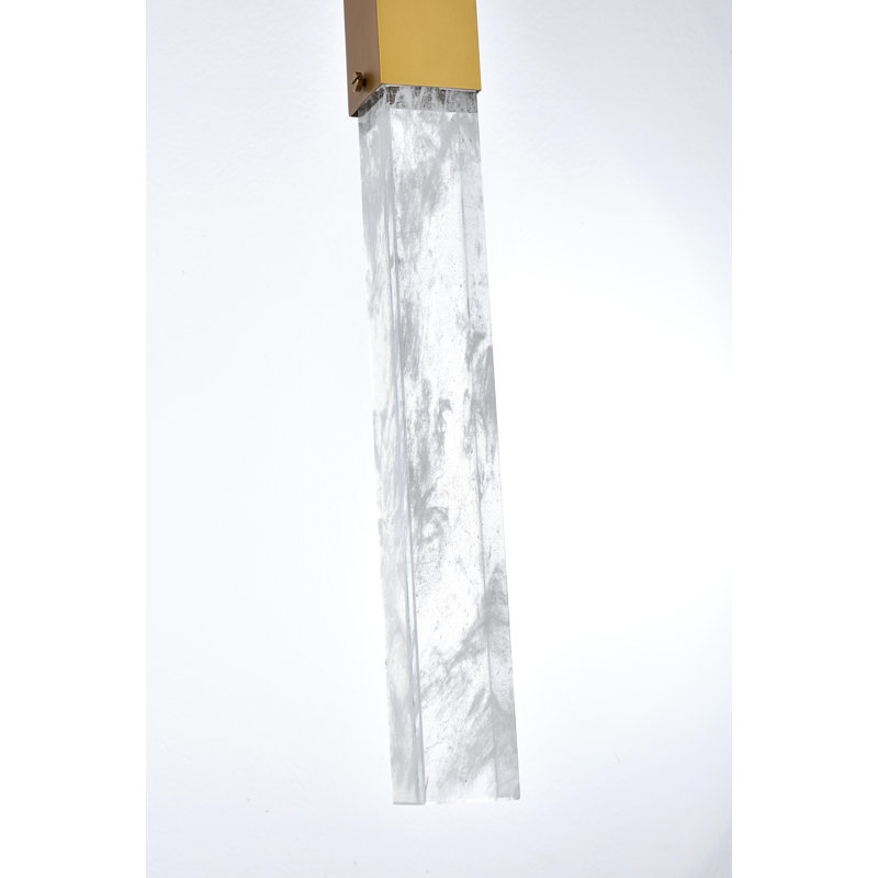 Luminaire suspendu 36 po Aurora, Or satiné