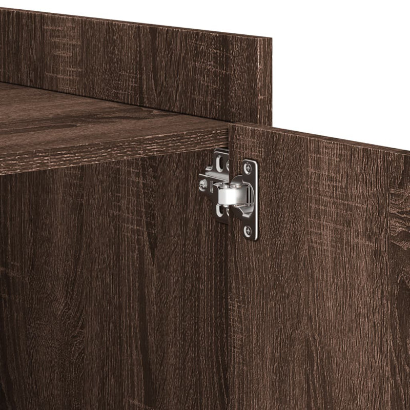 Quanterrious 45cm W Manufactured Wood Bedside Table, Brown Oak