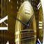 Horloge murale dorée-93382443