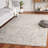 Westhoughton Abstract Hand Tufted Wool Cotton Geometric Rug in Light Blue/Ivory-2046848997