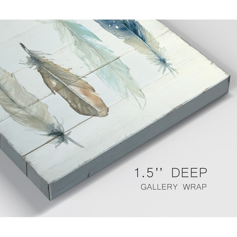 " Shiplap Feathers II ", 24" H x 24" W x 1" D