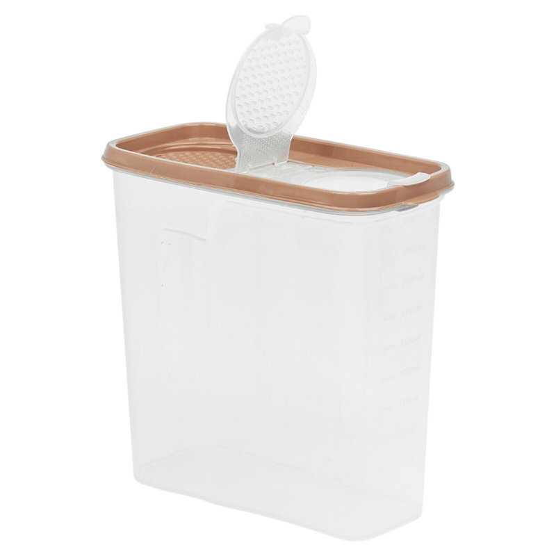 Kacie Food Storage Container, Taupe/White