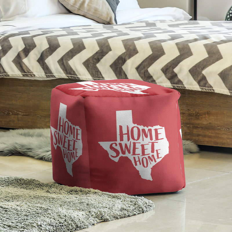 Repose-pieds à cubes the home texas, Rouge