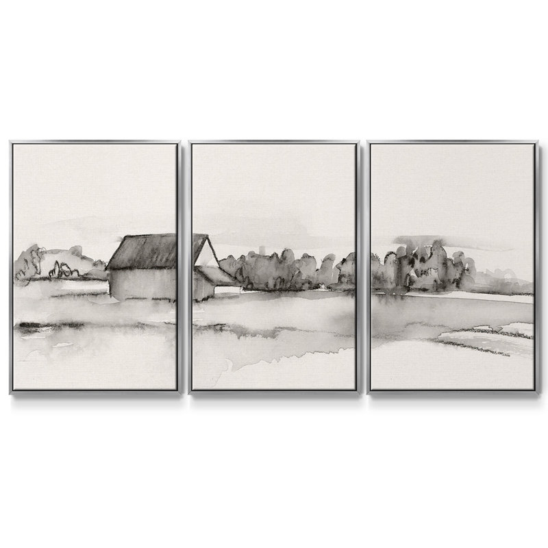Wyeth Barn I 3 pièces, Argent, H 40 po x l 78 po x P 2 po