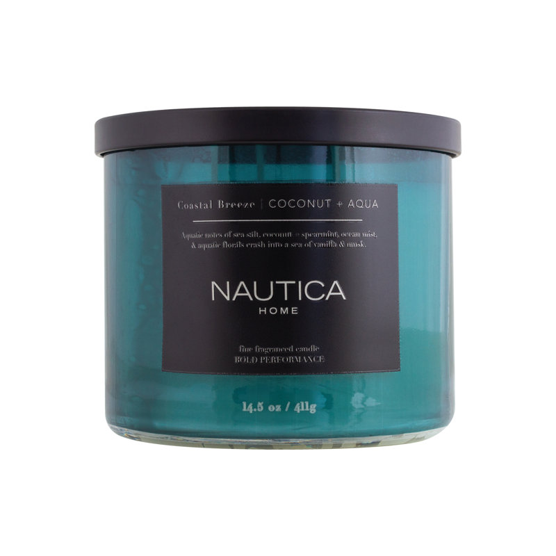 Coastal Breeze Blue Soy Scented Jar Candle 14.5 oz