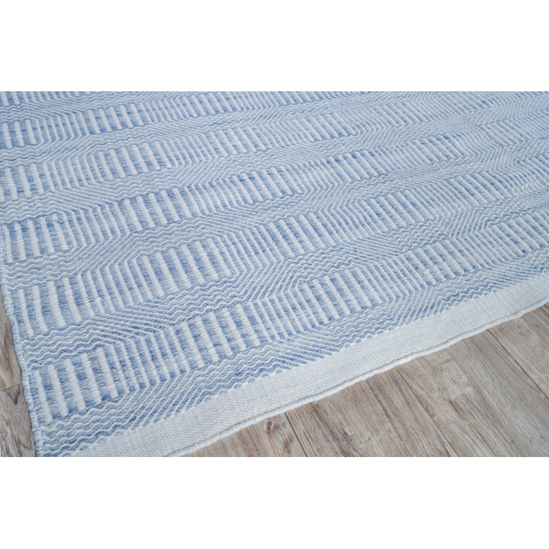 Naples Geometric Area Rug in Light Blue, Rectangle 2' x 3'