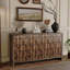Armoire de rangement à 4 portes en bois de style campagnard Accent