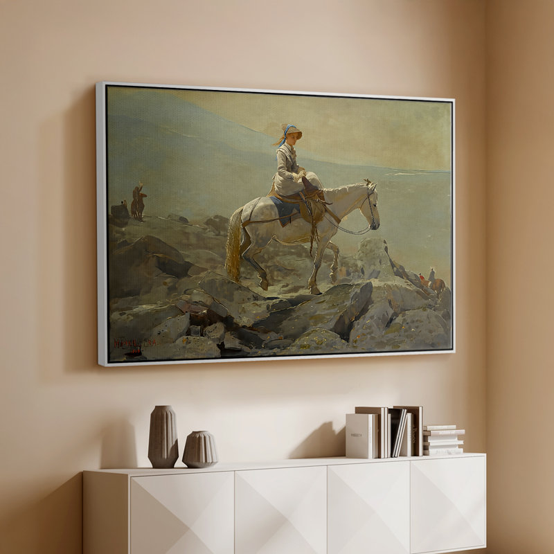 The Bridle Path, White Mountains, 1868 - Winslow Homer, toile tendue avec châssis, 26 x 40, Blanc