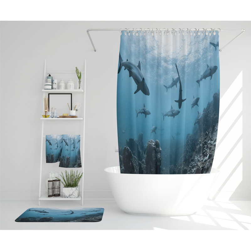 Neng Polyester Shower Curtain Set