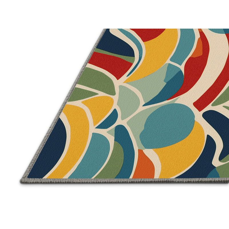 Perky Line Rug, Square 5'