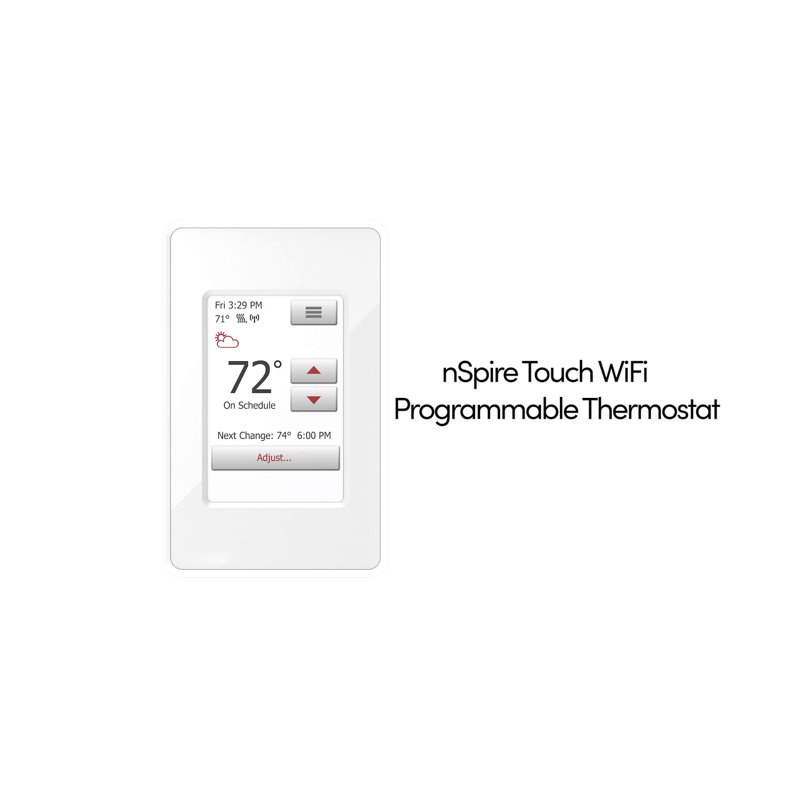 White Digital Non-Programmable Thermostat with Floor Sensor
