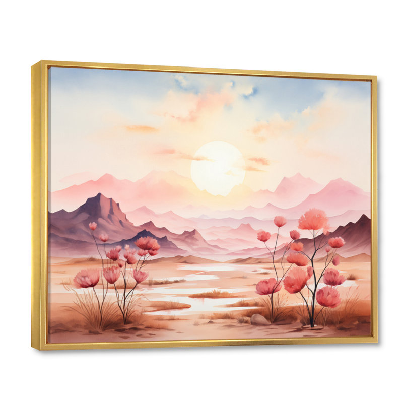 Tranquil Nature IV sur toile, H 30 po x l 40 po x P 1,5 po, Cadre flottant doré