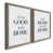 Toile avec cadre gris