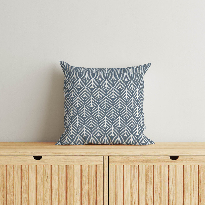 Coussin Stitch Patch, Bleu, H 20 po x l 20 po