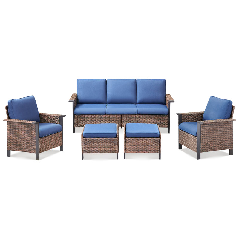 Ensemble de conversation Coady, Bleu, Brun