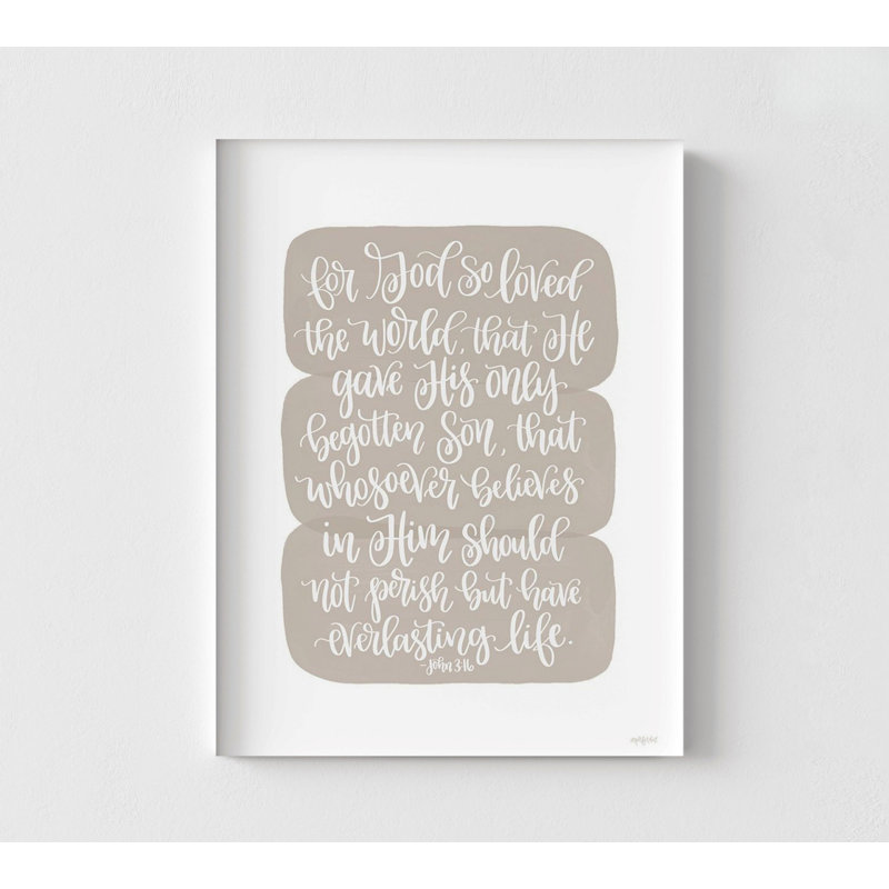 «God So Love The World», grand Jean 3: 16, affiche de la Bible, impression de Jésus, impression de cadeau de Jésus-Christ