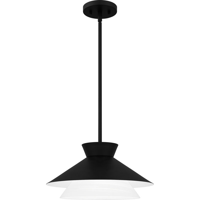 Morganza 1-Light Matte Black Pendant Light