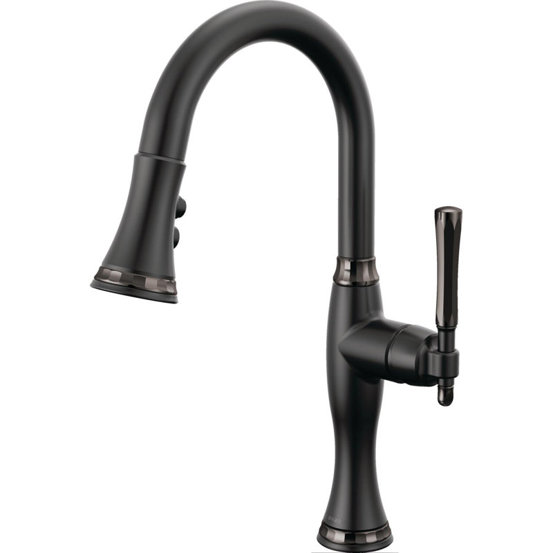 Pull-Down Prep Kitchen Faucet, Matte Black / Brilliance Black Onyx