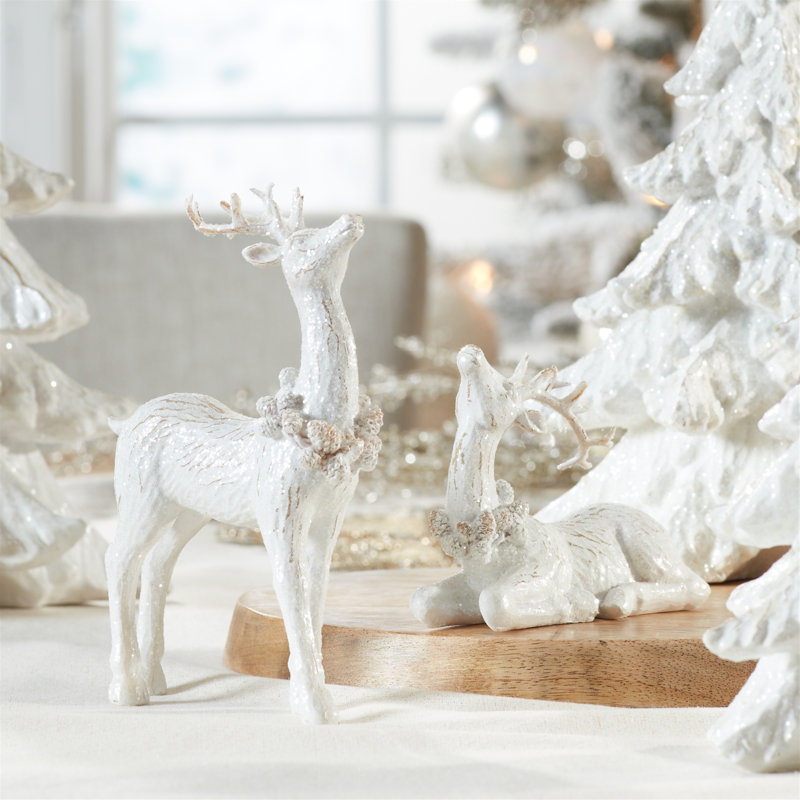 Figurine de cerf d'hiver (ensemble de 4)