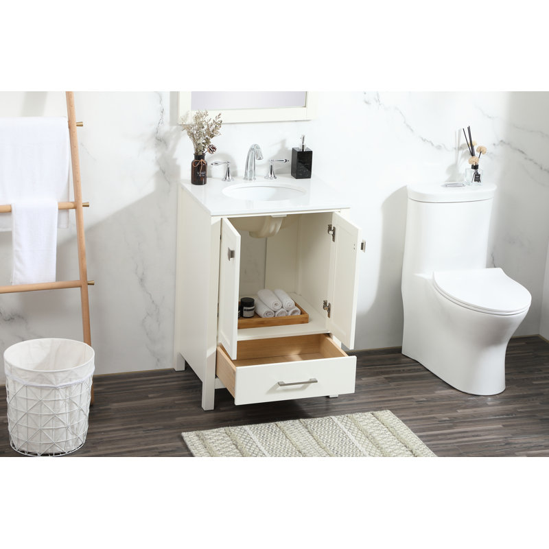 Ensemble de meuble-lavabo simple 24 po Irene, Blanc