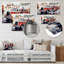 Camion de pompier dans le salon Hamptons III - Art mural-783078919-783078927