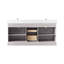 Meuble-lavabo double avec plateau en pierre artificielle Currahee-2146649815