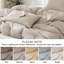 Ensemble de housse de couette 100% coton lavé, motif à carreaux classique, literie douce et respirante avec double fermeture à glissière cachée et taies d'oreiller enveloppantes-122817770-122817774