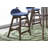 Paulina 4 Person Gathering Table Set w/ Green Upholstered Counter Chairs-35444183