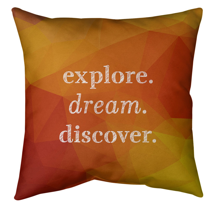 Coussin de sol, 36 po x 36 po, Orange / jaune pâle