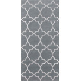 Alhambra Hand Knotted Geometric Area Rug in Gray