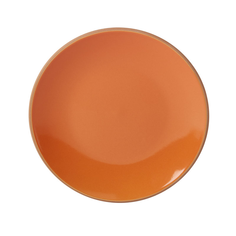 Infuse 12-Piece Orange and White Ceramic Dinnerware Set, Service for 4