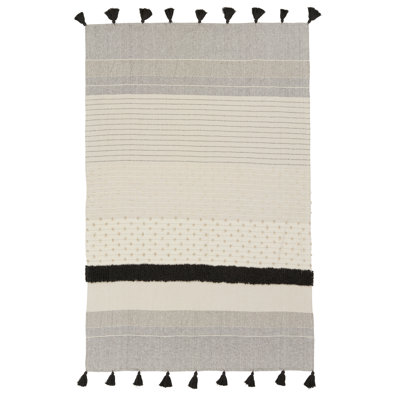 Montes Striped Cotton Hand Woven Blanket