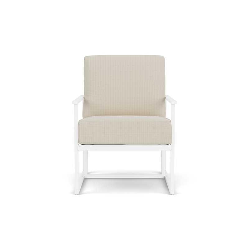 Summit Outdoor Lounge Chair, Matte White, Pewter, Beach Natural