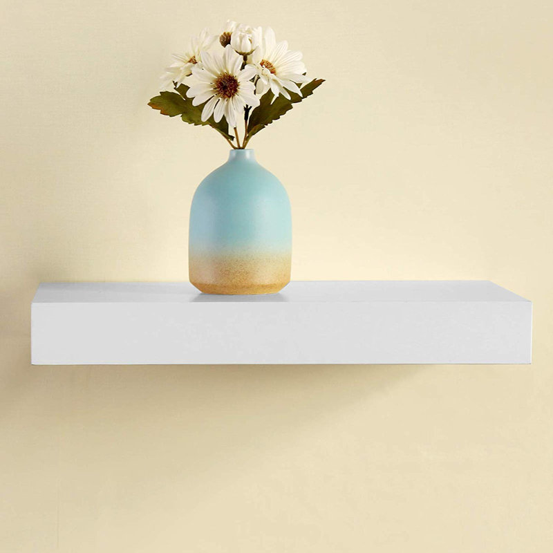 Himmelmann Floating Shelf, 2" H x 16" W x 9.2" D, White