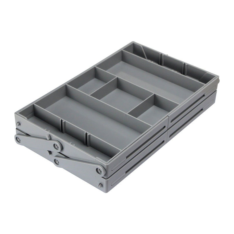 Boîte de rangement pliable pour bijoux multi-compartiments à 2/3 niveaux avec diviseurs réglables