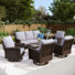 Nadilee Premium All-Weather Wicker 7 - Person Patio Conversation Set with Cushions
