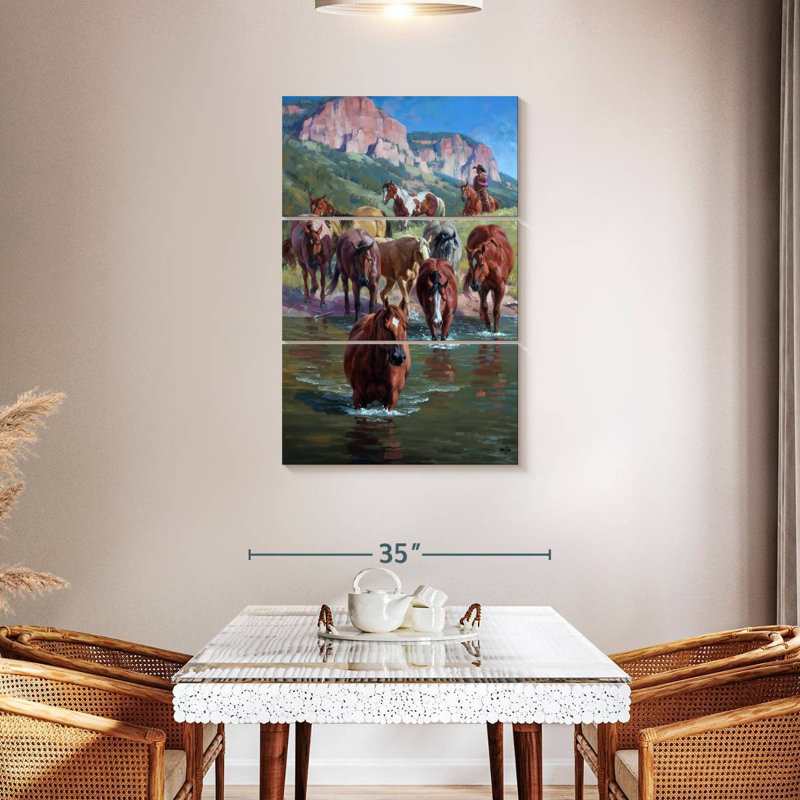 Brampt The Crossing Herd, 45" H x 28" W