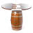 Wine Barrel Round Table Wine Storage Cabinet